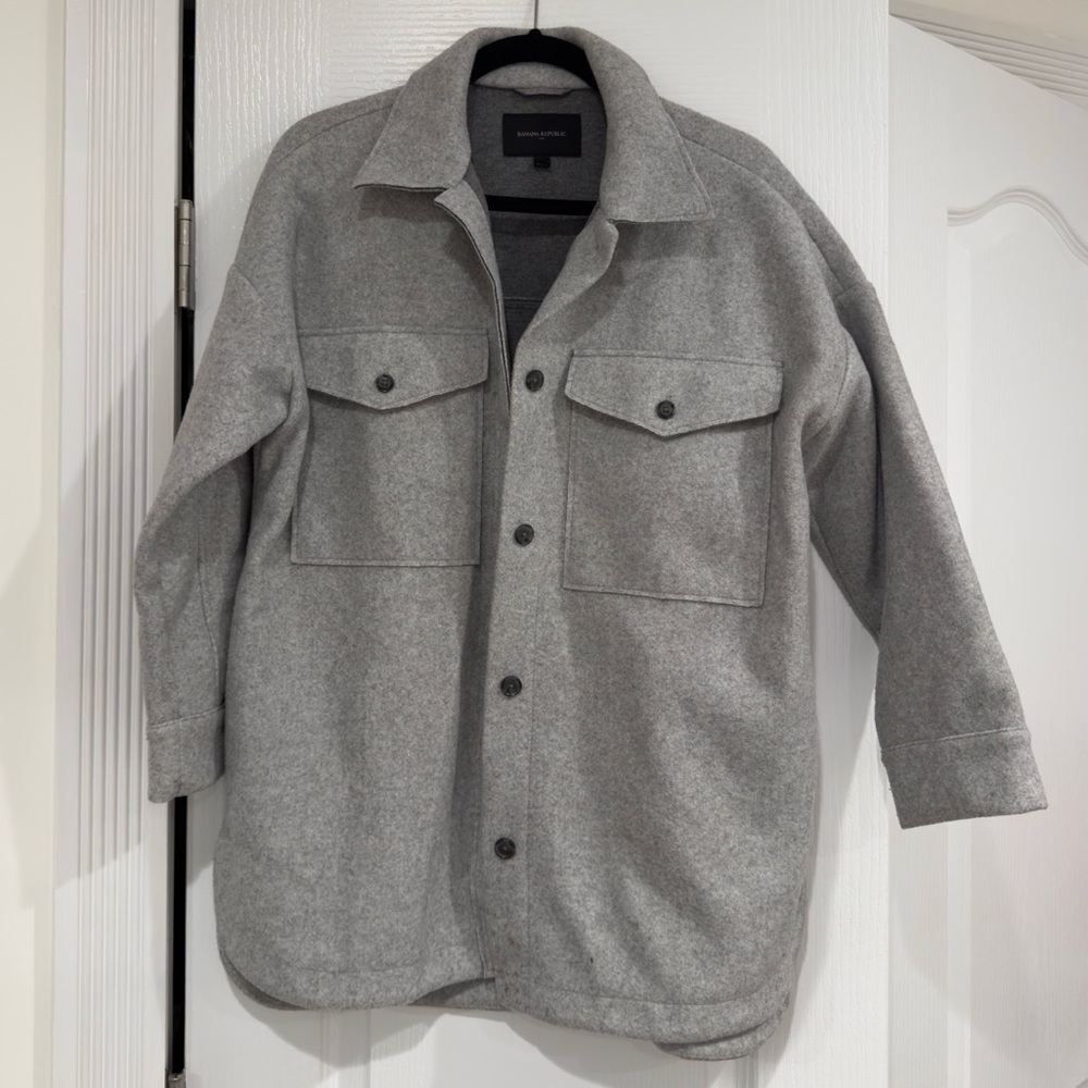 Banana Republic Gray Shacket